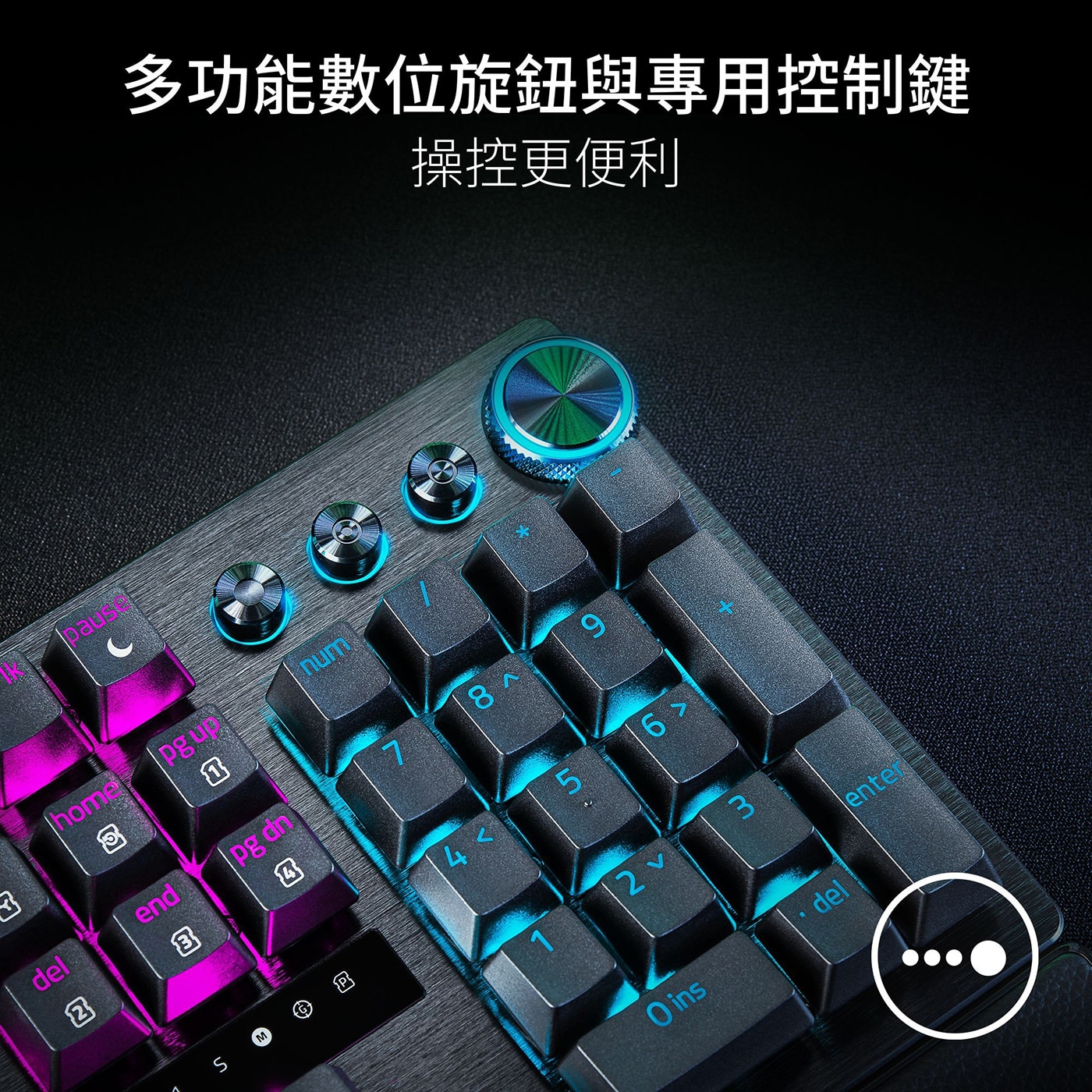 多功能數位旋鈕與專用控制鍵 操控更便利