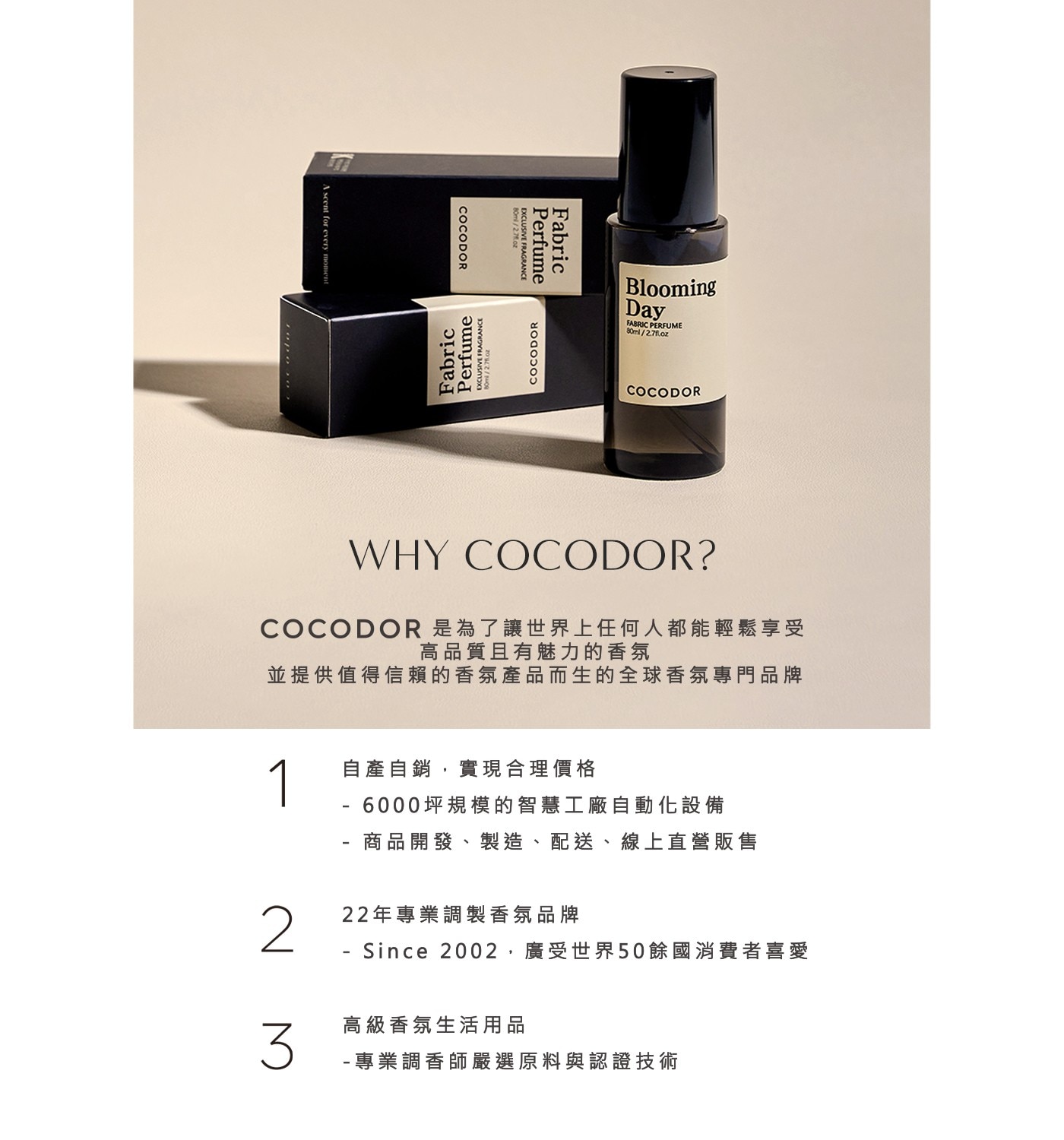 scent for every moment COCODOR Fabric Perfume EXCLUSIVE FRAGRANCE Blooming Day FABRIC WHY COCODOR?