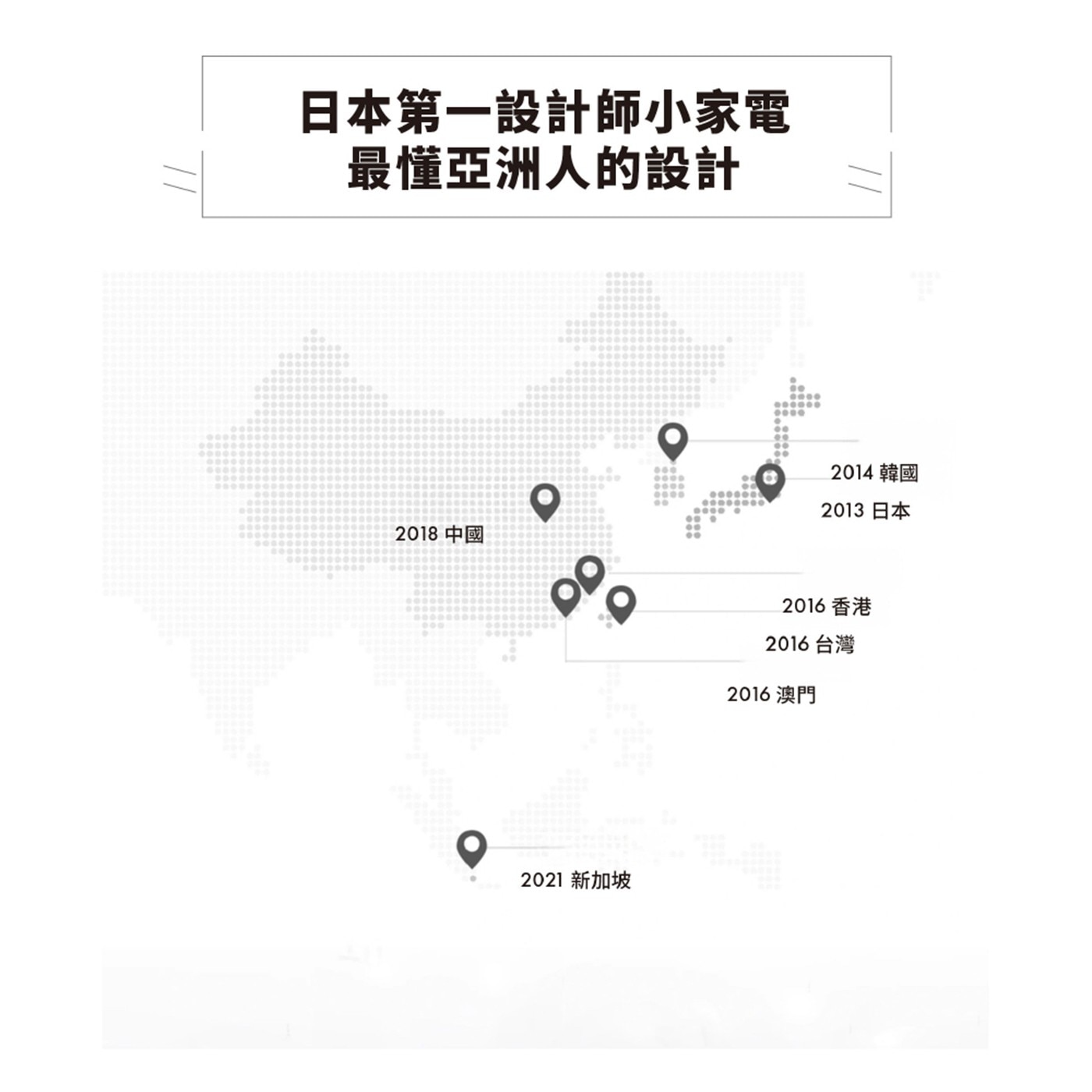 日本第一設計師小家電 最懂亞洲人的設計 中國 新加坡 韓國 2013日本 2016香港 2016台灣 澳門
