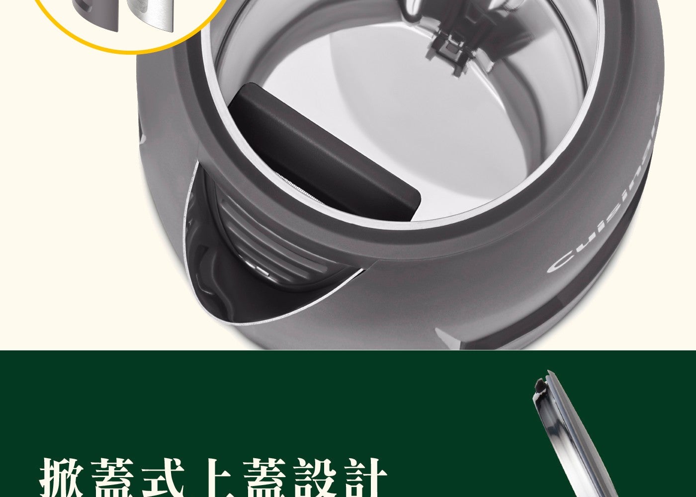 掀蓋式上蓋設計