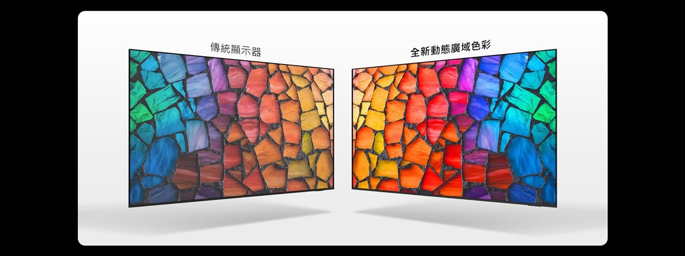 傳統顯示器 全新動態廣域色彩