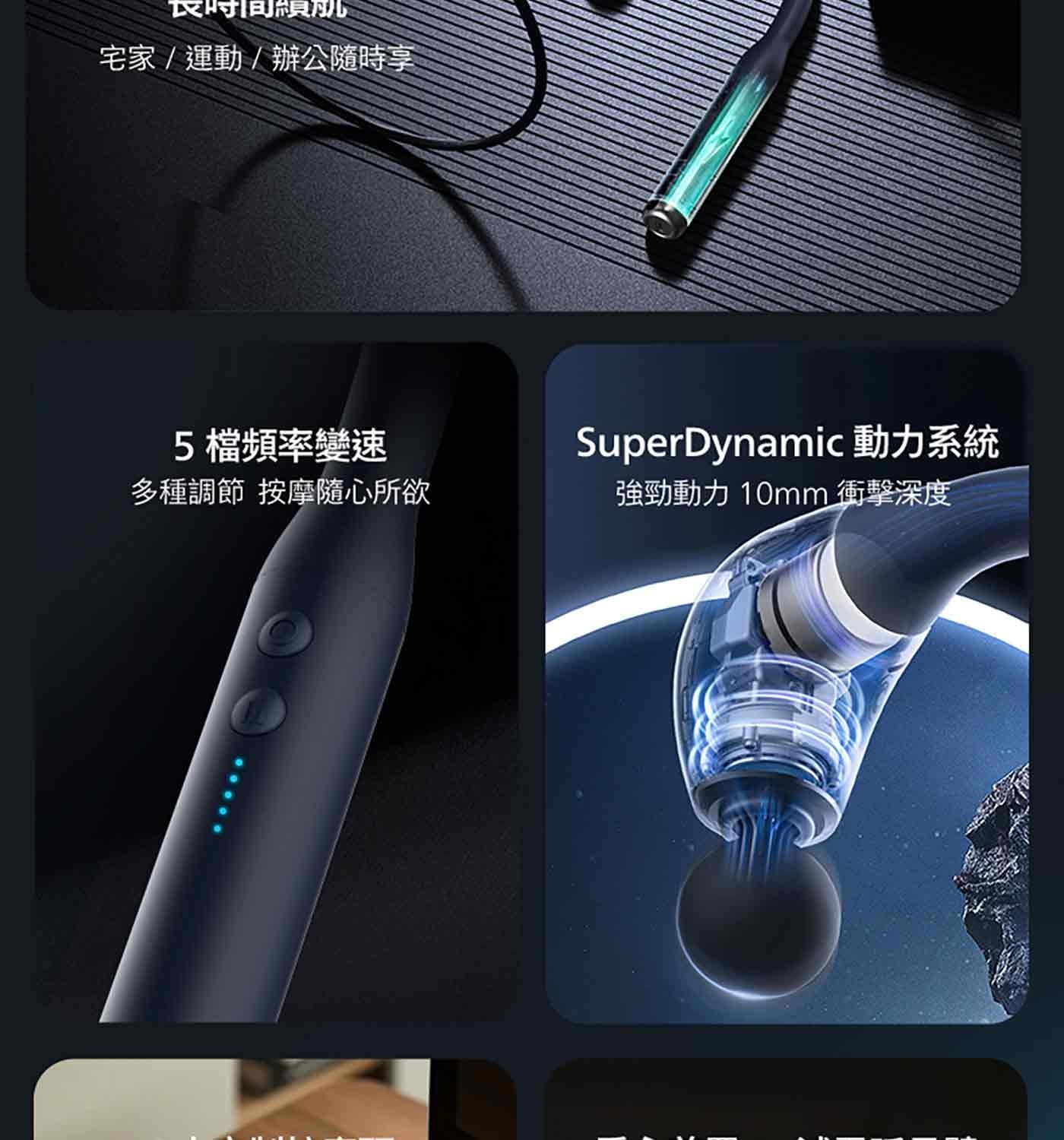 長時在線 按摩常伴身邊 270min持久續航 內置2500mAh大容量離電池,續航時間可達270分鐘, 持久續航按摩無憂。15分鐘智能定時,到點自動關機, 帶給你科學的按摩放鬆體驗。
