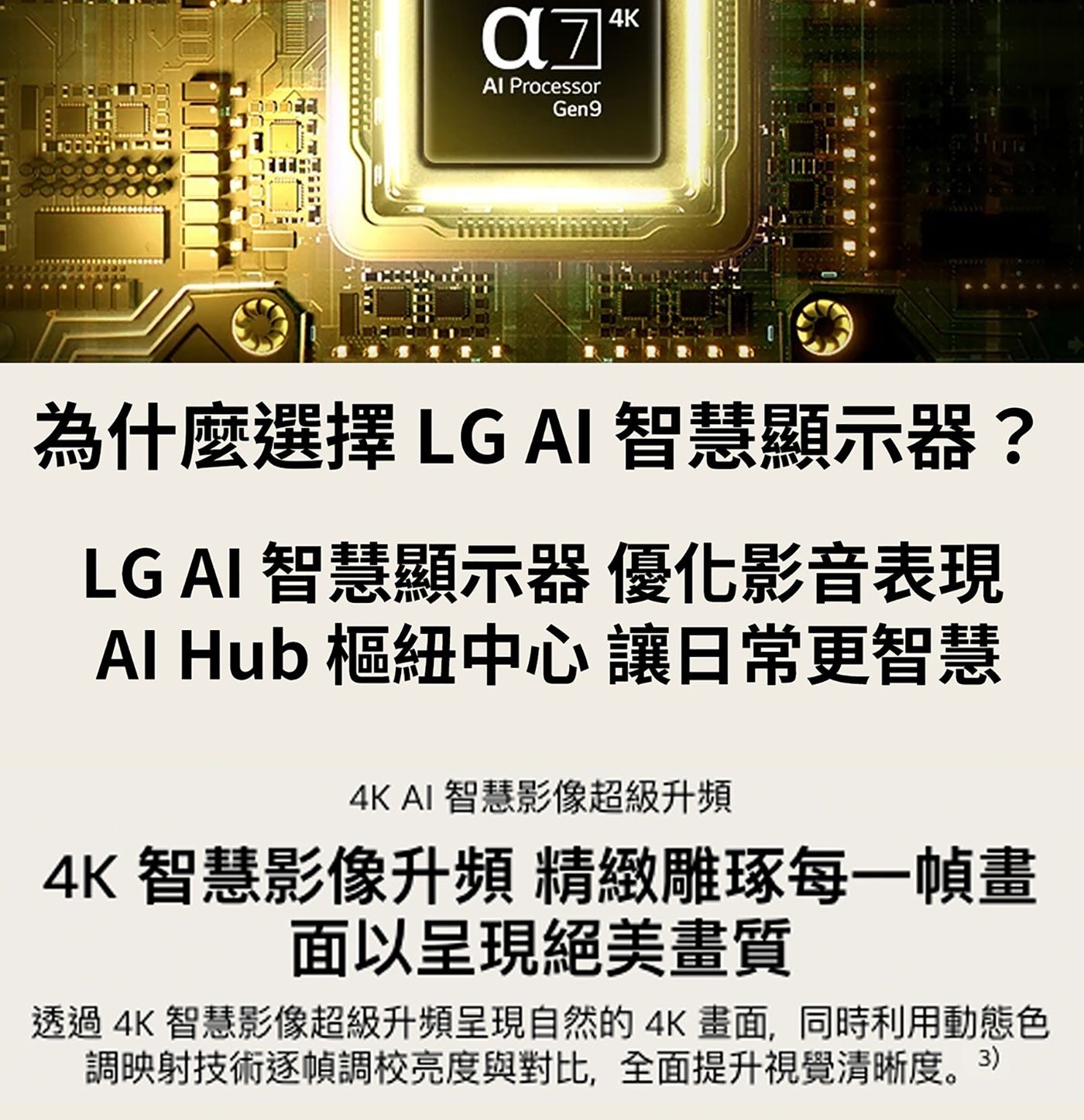 Al Processor 為什麼選擇LGAI 智慧顯示器?