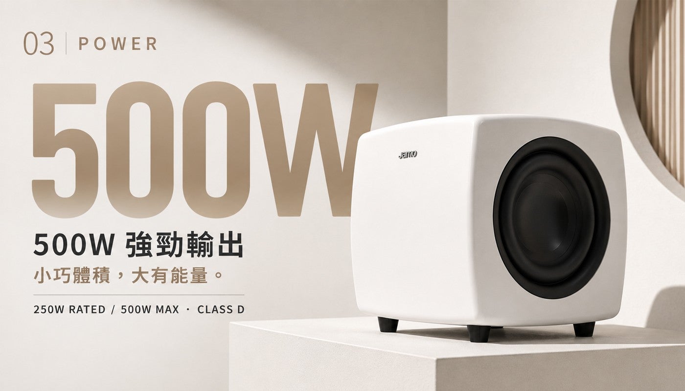 500W 強勁輸出小巧體積,大有能量, 250W 500W