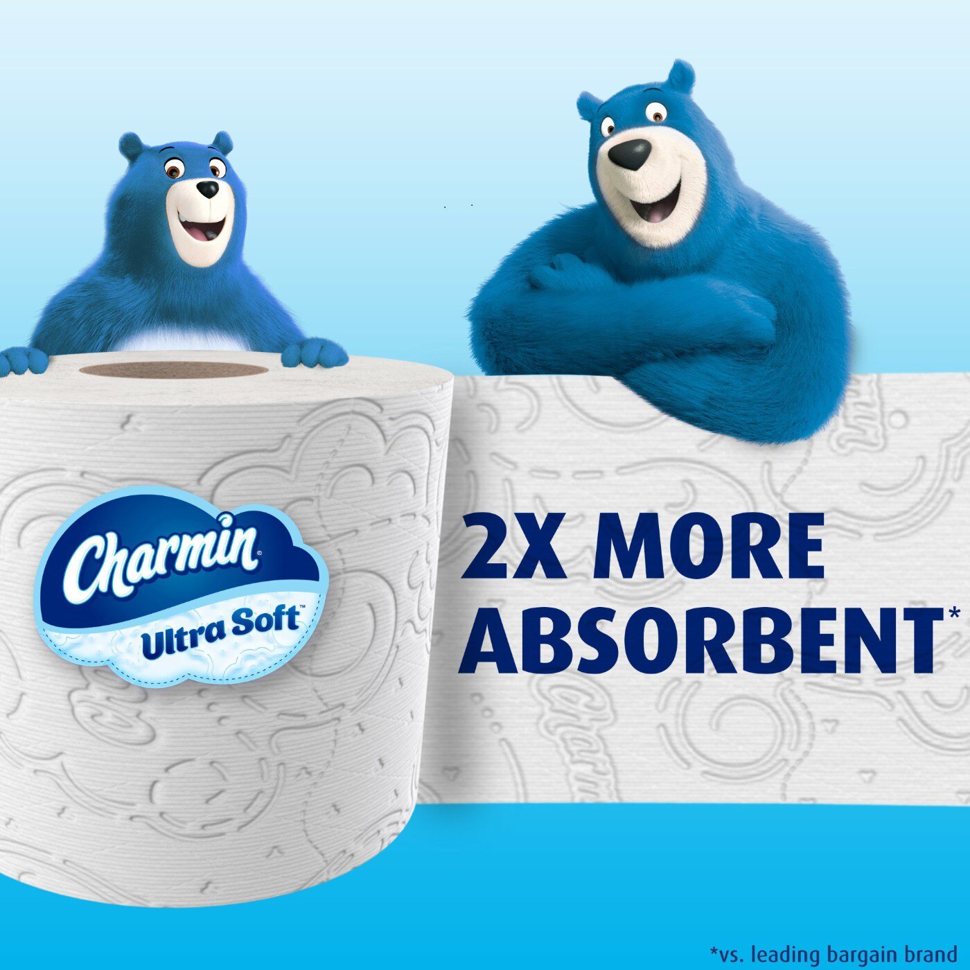 Charmin 超柔捲筒衛生紙每張二層，每六捲一塑膠包裝，美國知名品牌，吸水性佳，韌度佳，觸感如綿般的柔軟。