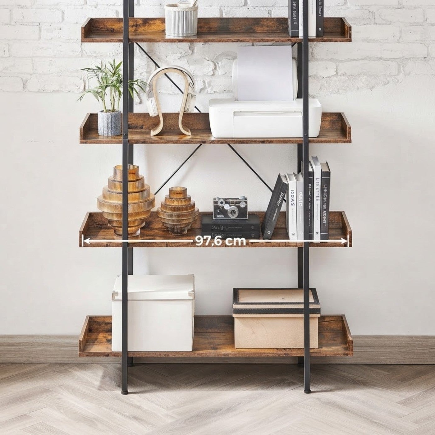 EC VASAGLE 5-TIER RACK5層托盤層架鐵鏽棕