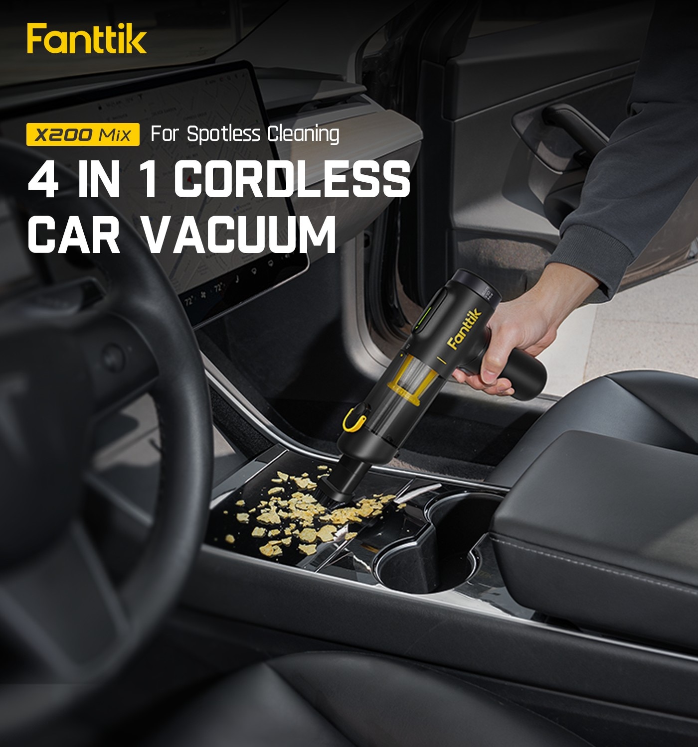 Fanttik X200 Mix For Spotless Cleaning IN CORDLESS CAR VACUUM
