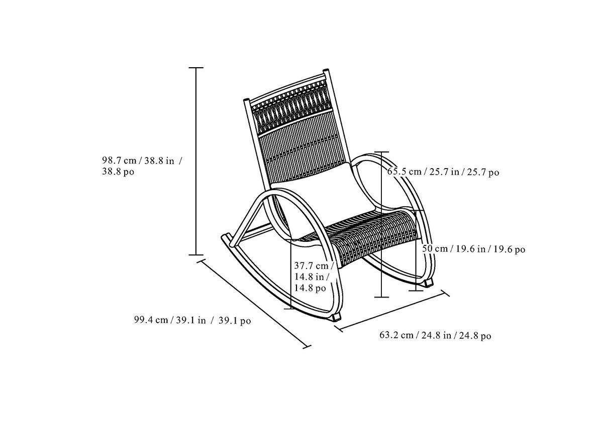 AGIO圖騰搖椅2入組，採用優質全天候樹脂仿藤具備抗褪色，防污漬，防黴和抵抗變形的功能。