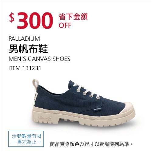 PALLADIUM 男帆布鞋