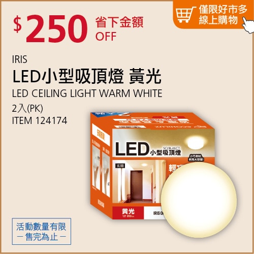 IRIS LED 小型吸頂燈/黃光