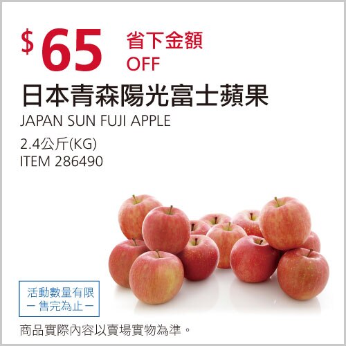 日本陽光富士蘋果 2.4公斤