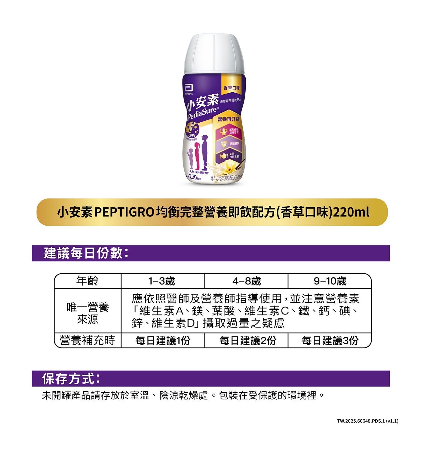 亞培 小安素均衡完整營養即飲配方220毫升 X 24罐，新升級配方，推出關鍵成長三要素。CPPs *，加速關鍵營養素吸收。精胺酸、維生素K2，幫助骨骼發育。提供32種成長所需的關鍵營養。