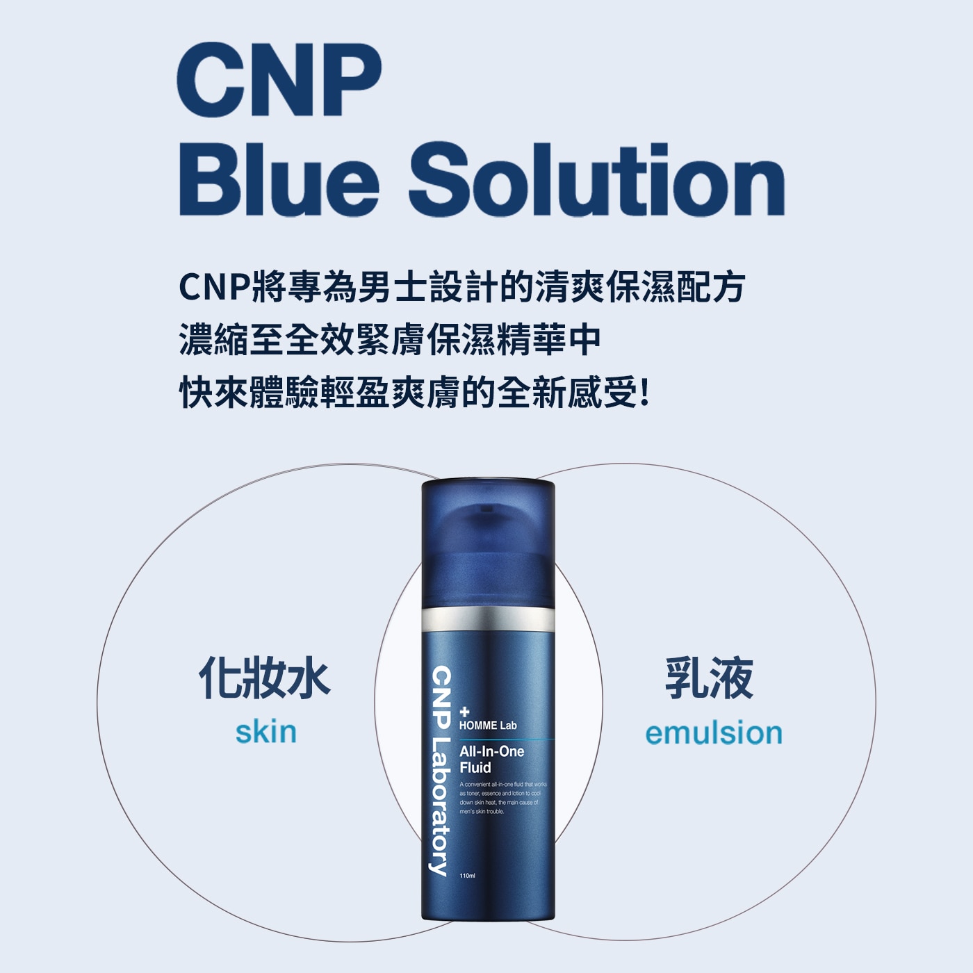 CNP 男士全效緊膚保濕精華組，修護肌膚根本問題，清爽保濕提亮膚色。