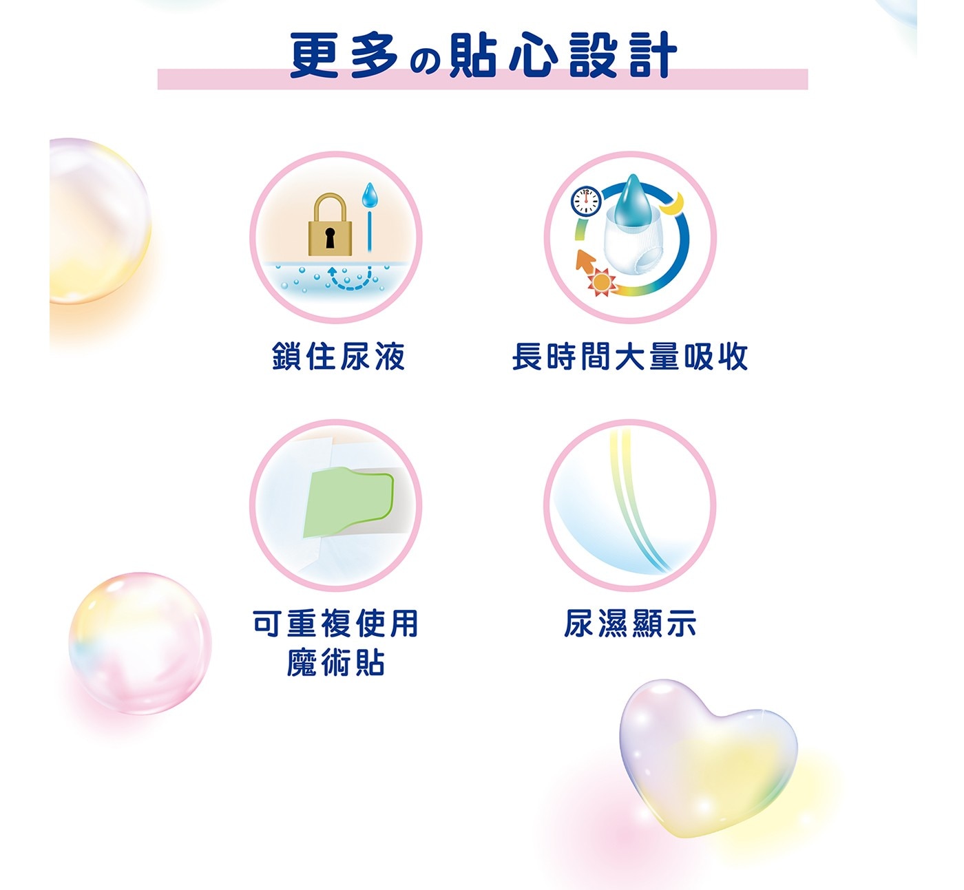 更多の貼心設計鎖住尿液長時間大量吸收可重複使用尿濕顯示魔術貼