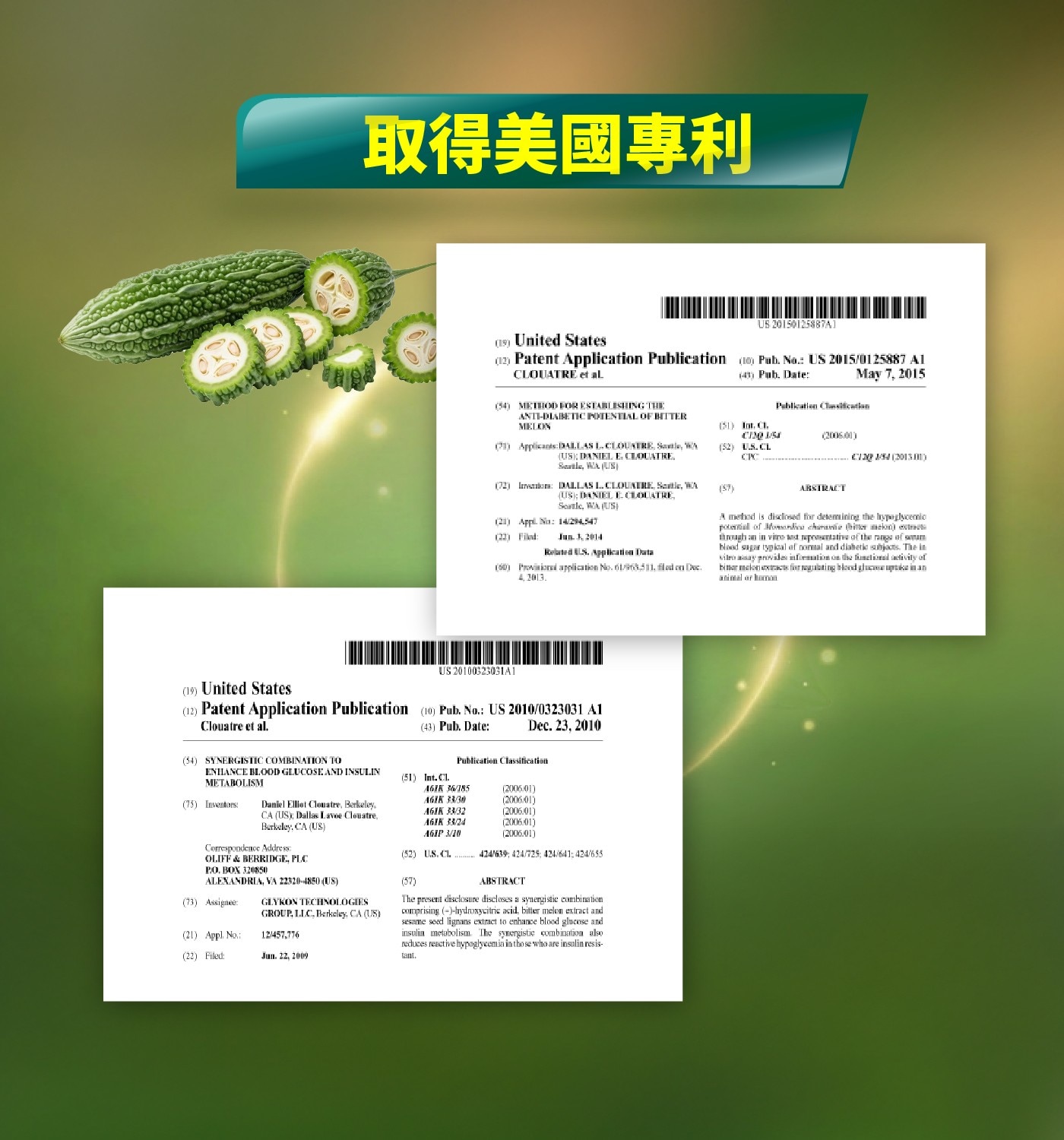 取得美國專利 UB United States CLOUATRE et al Patent Application Publication MICTHOD FOR ESTABLISHING THE...