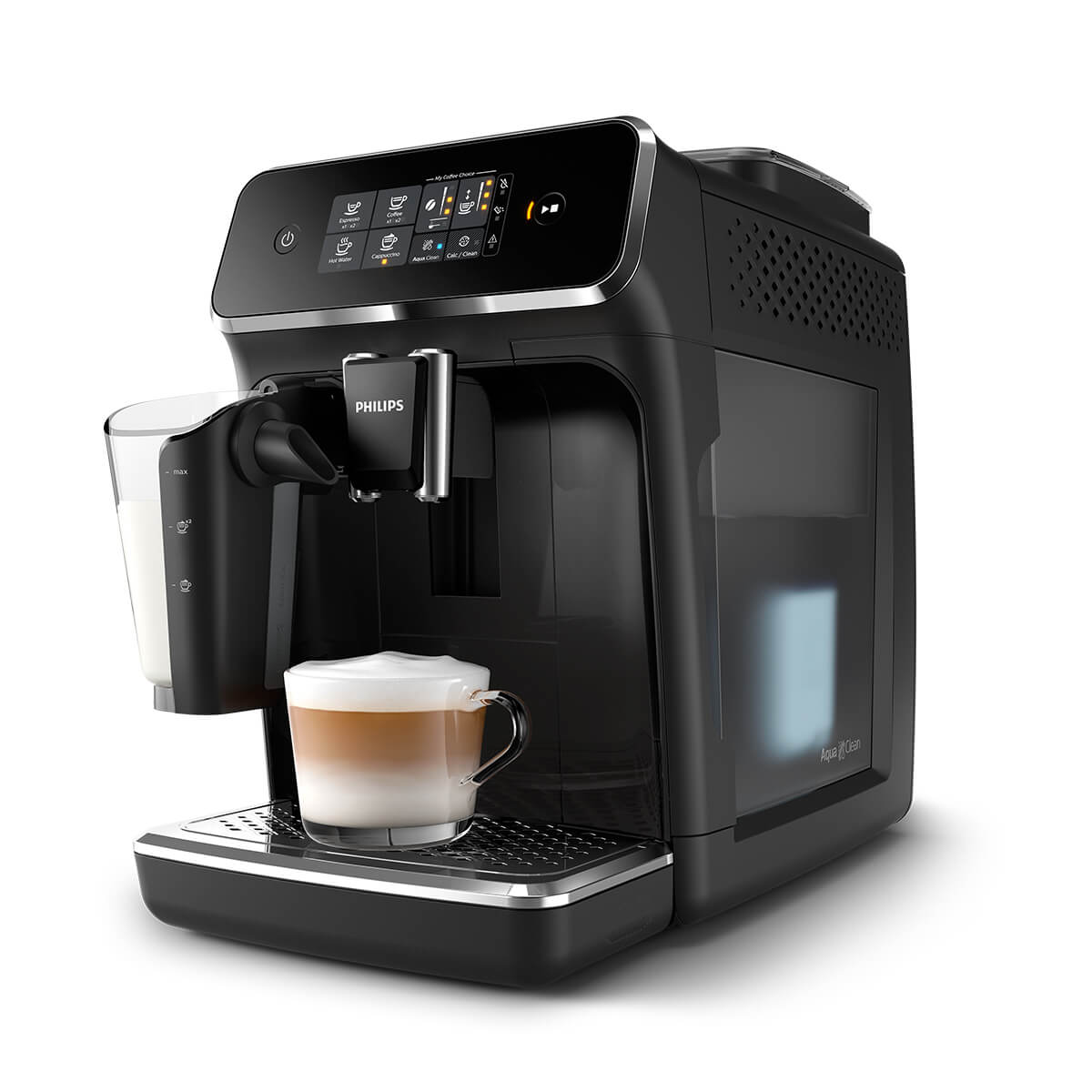 飛利浦全自動義式咖啡機一鍵完成研磨、萃取、奶泡，輕鬆體驗新鮮咖啡豆難以抗拒的風味與香氣。