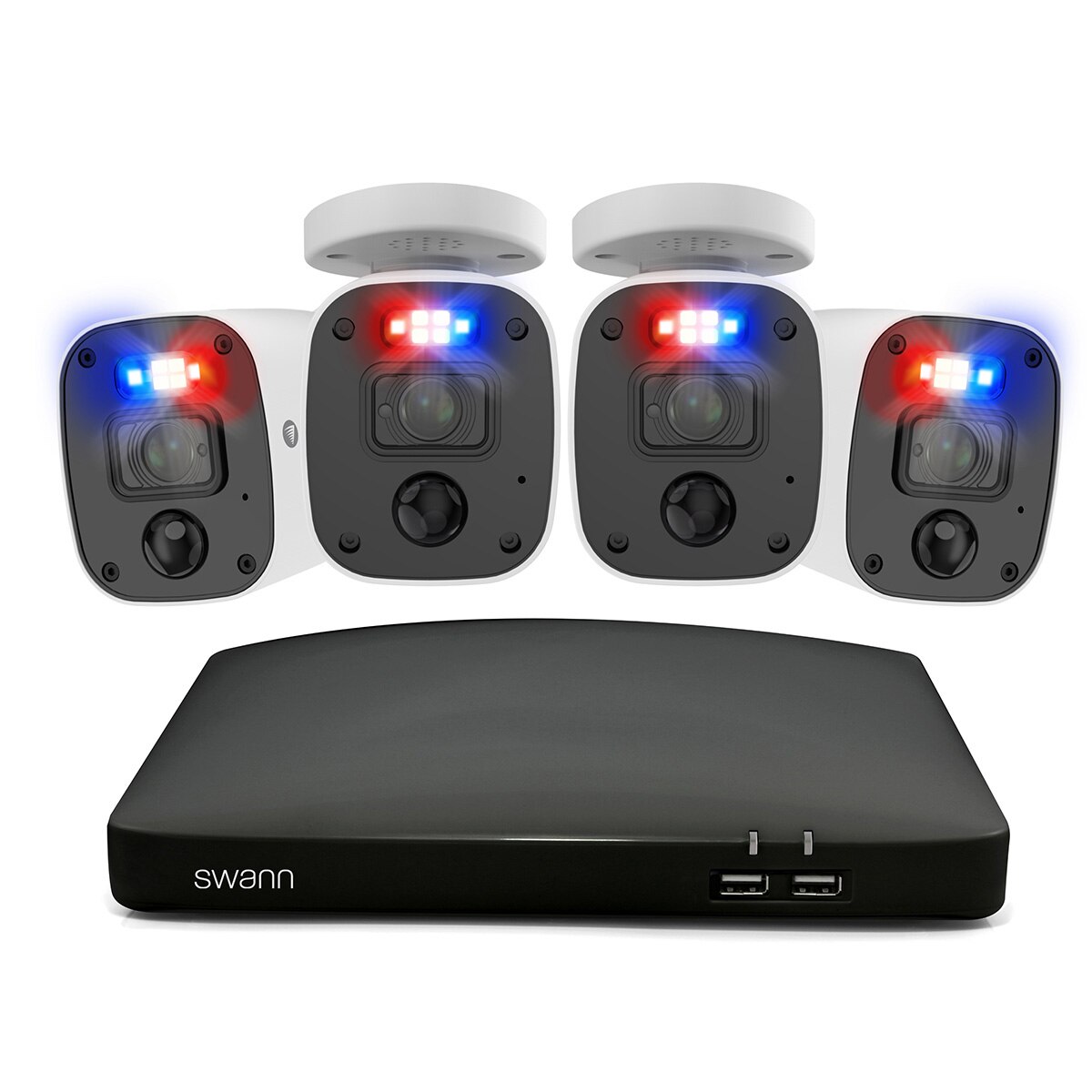 Swann DVR 系列透過有線連接提供穩定高效的錄影品質，支援多頻道影像輸入與本地儲存，適合需要長時間錄影與大範圍監控的用戶。