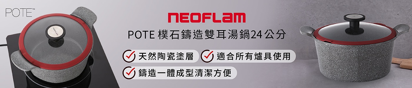 Neoflam POTE 樸石鑄造雙耳湯鍋