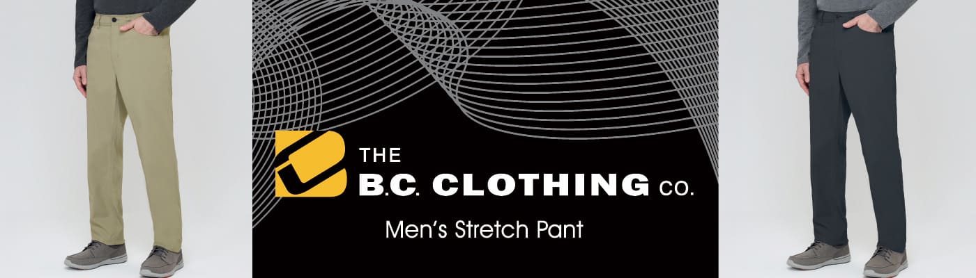 BC Clothing 男彈性長褲