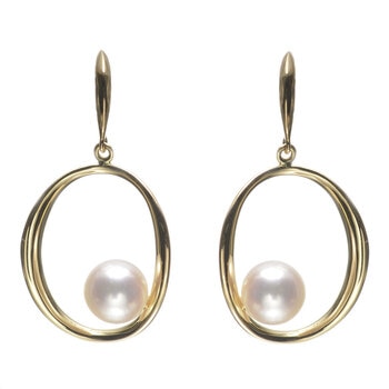 Tokyo Pearl 18K黃K金 6.0公釐 Akoya珍珠耳環