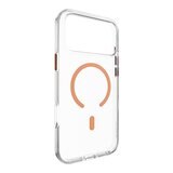 MAGEASY Bright M 不發黃軍規磁吸透明殼 iPhone 17 Pro(珊瑚磁圈) + 鏡頭保護貼Lenz(迷霧) + Vetro 9H 鋼化玻璃保護膜