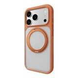 MAGEASY MagStand 360 M 磁吸旋轉支架防摔手機殼 iPhone 17 Pro(珊瑚) + 鏡頭保護貼Lenz(炫彩) + Vetro 9H 鋼化玻璃保護膜