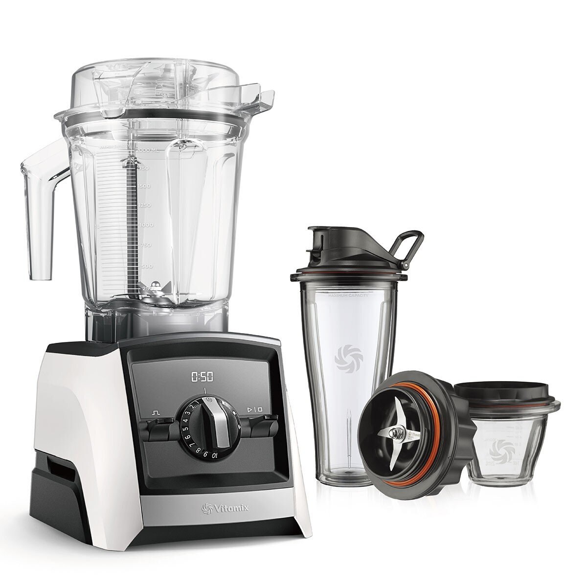 Vitamix Ascent 超跑級調理機 A2500i 附專用杯碗組 白