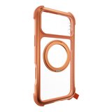 MAGEASY Odyssey Stand M 超軍規防摔磁吸支架手機殼 iPhone 17 Pro Max(珊瑚) + 鏡頭保護貼Lenz 鈦合金(午夜鈦) + Vetro 9H 鋼化玻璃保護膜