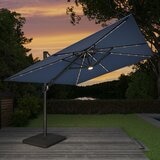 ATLeisure 10 呎戶外方形遮陽傘 附傘座 藍色