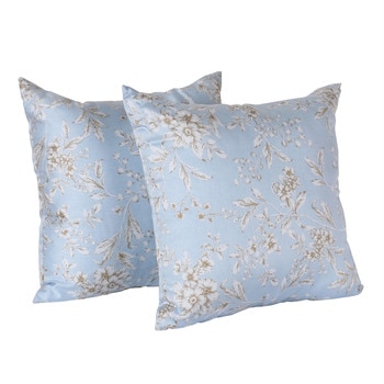 CASA 100%天絲布套抱枕2入 45 x 45 公分 - 墨竹藍 CASA 100%天絲布套抱枕2入 45 x 45 公分 - 墨竹藍
