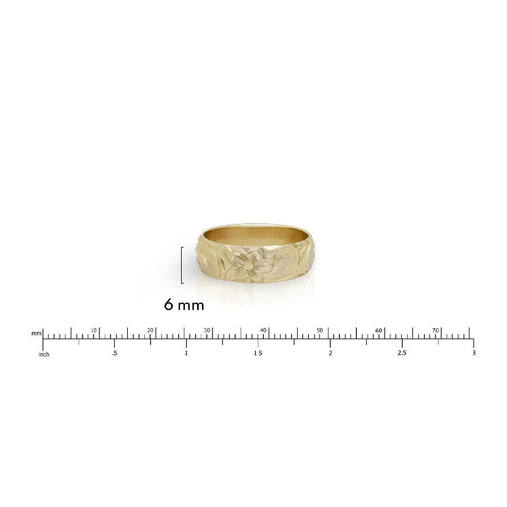 14K黃K金雕花戒指 美規7號 - 1647407