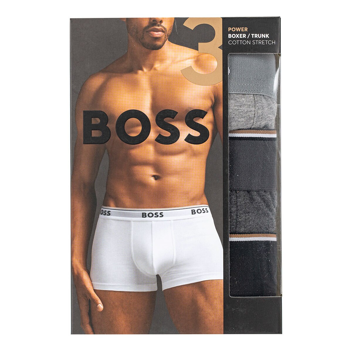Hugo Boss 男內褲三入組 灰 XL