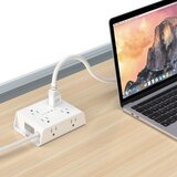 Huntkey 四面插孔延長線 含USB-A X 2 + USB-C X 2