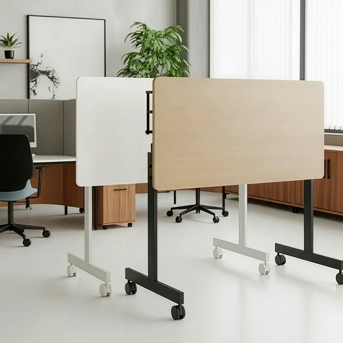 Backbone 折疊培訓桌 150公分 X 45公分 胡桃木色