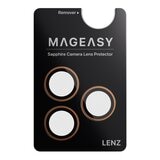 MAGEASY Bright M 不發黃軍規磁吸透明殼 iPhone 17 Pro Max(迷霧磁圈) + 鏡頭保護貼Lenz(珊瑚) + Vetro 9H 鋼化玻璃保護膜