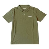 Jeep 男短袖Polo衫 綠