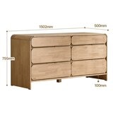 Finlandia Estante 六格抽屜櫃 橡木色