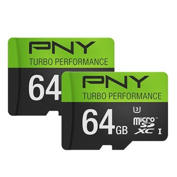 PNY 64GB microSDXC 記憶卡 2入 含SD轉接卡 PNY 64GB microSDXC 記憶卡 2入 含SD轉接卡