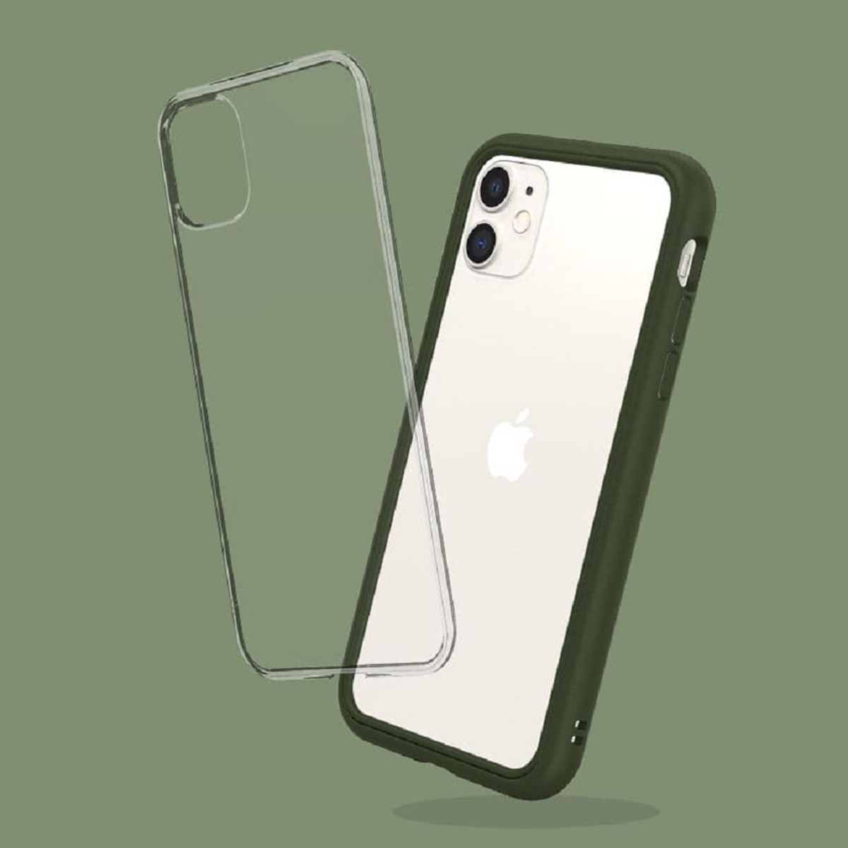 犀牛盾 iPhone 11 Mod NX 手機殼 + 耐衝擊正面保護貼 軍綠