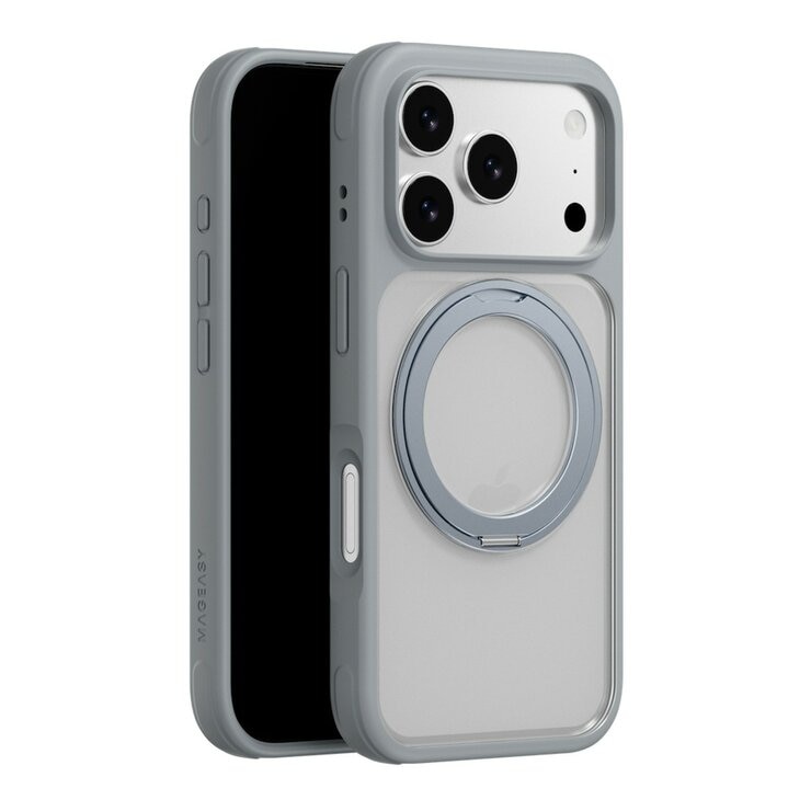 MAGEASY MagStand 360 M 磁吸旋轉支架防摔手機殼 iPhone 17 Pro + 鏡頭保護貼Lenz+ Vetro 9H 鋼化玻璃保護膜