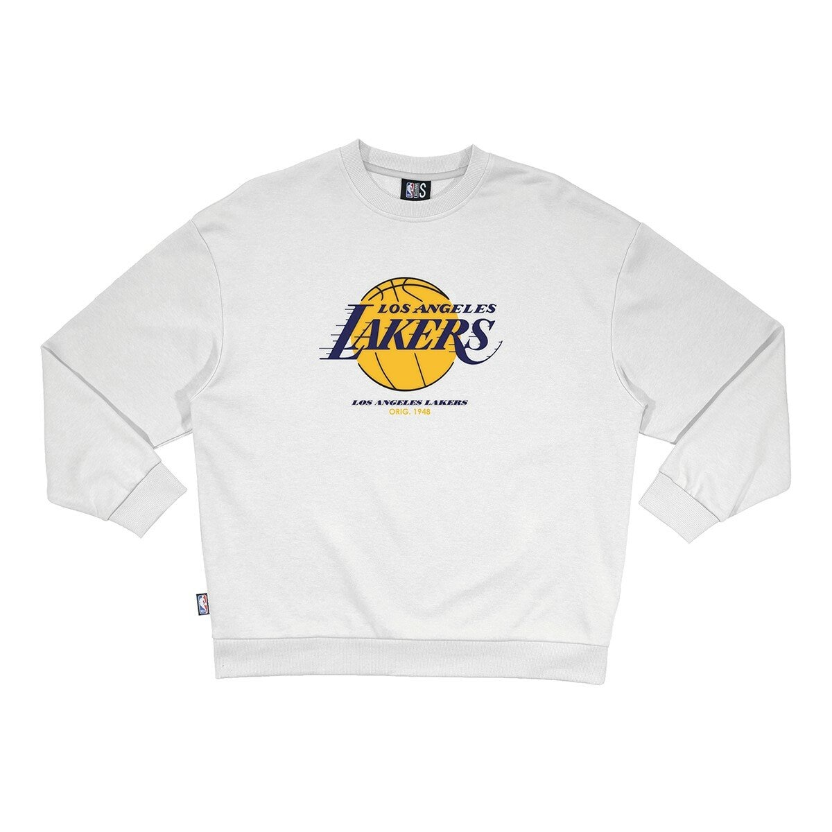 NBA 男圓領長袖上衣 白色 洛杉磯湖人 L