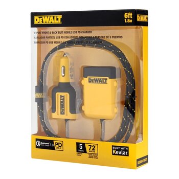 DeWalt PD+QC3.0 車用快充插座延長組 180公分