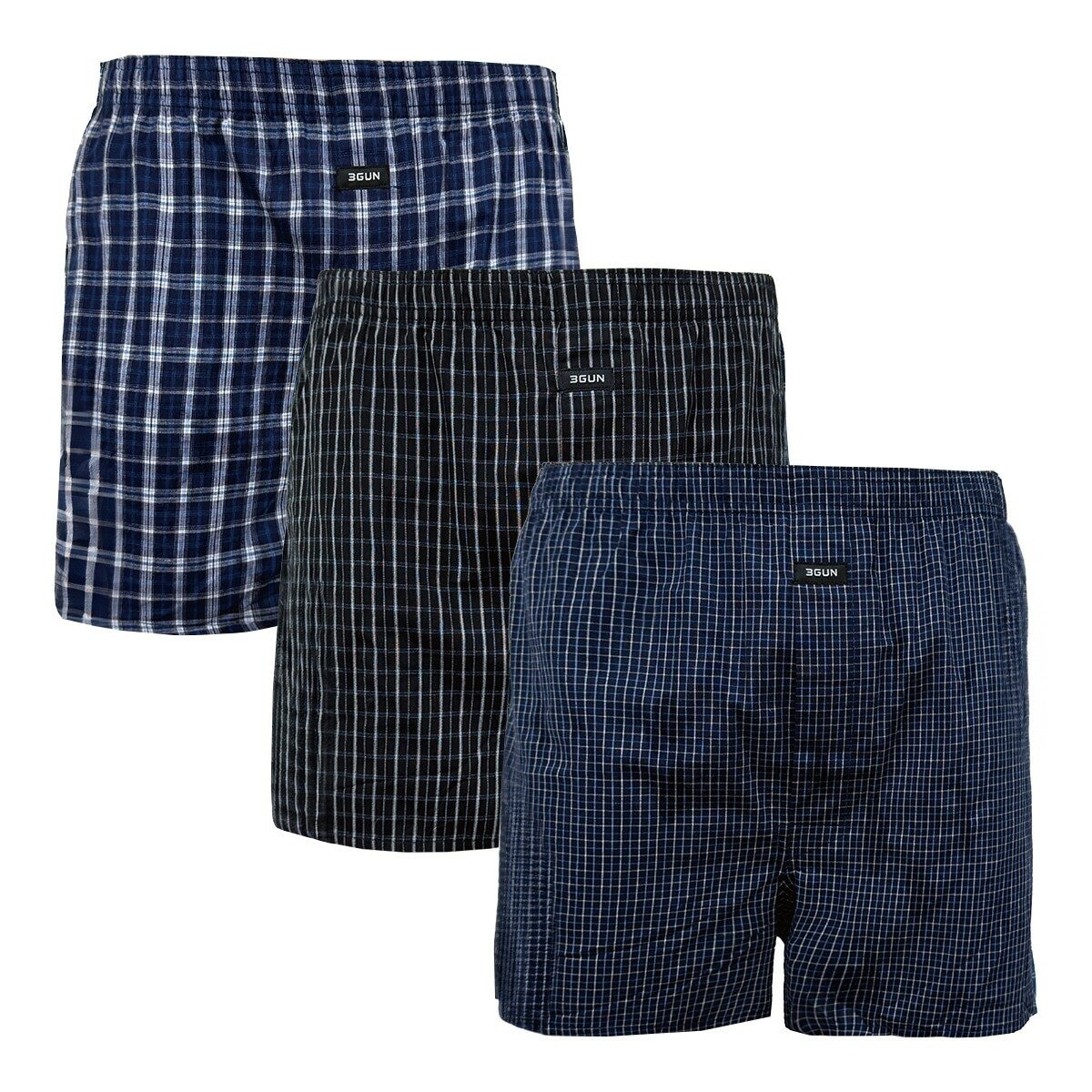 三槍 宜而爽 男平織平口褲 3入組