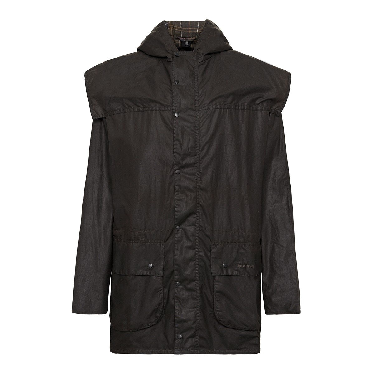 BARBOUR 男油布外套 墨綠