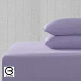 Don Home 涼感素色雙人床包枕套 3件組 152公分 X 190公分 柔紫