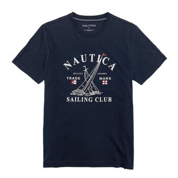Nautica 男短袖印花上衣