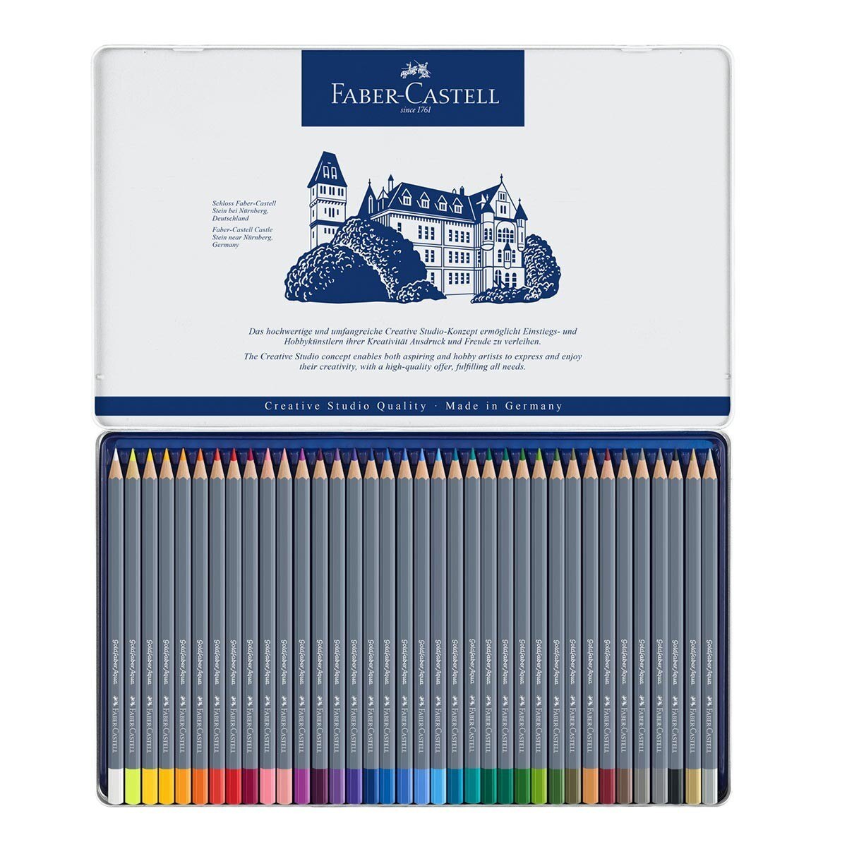 Faber Castell Colored Pencils Super Soft, Set of 100, Round Water