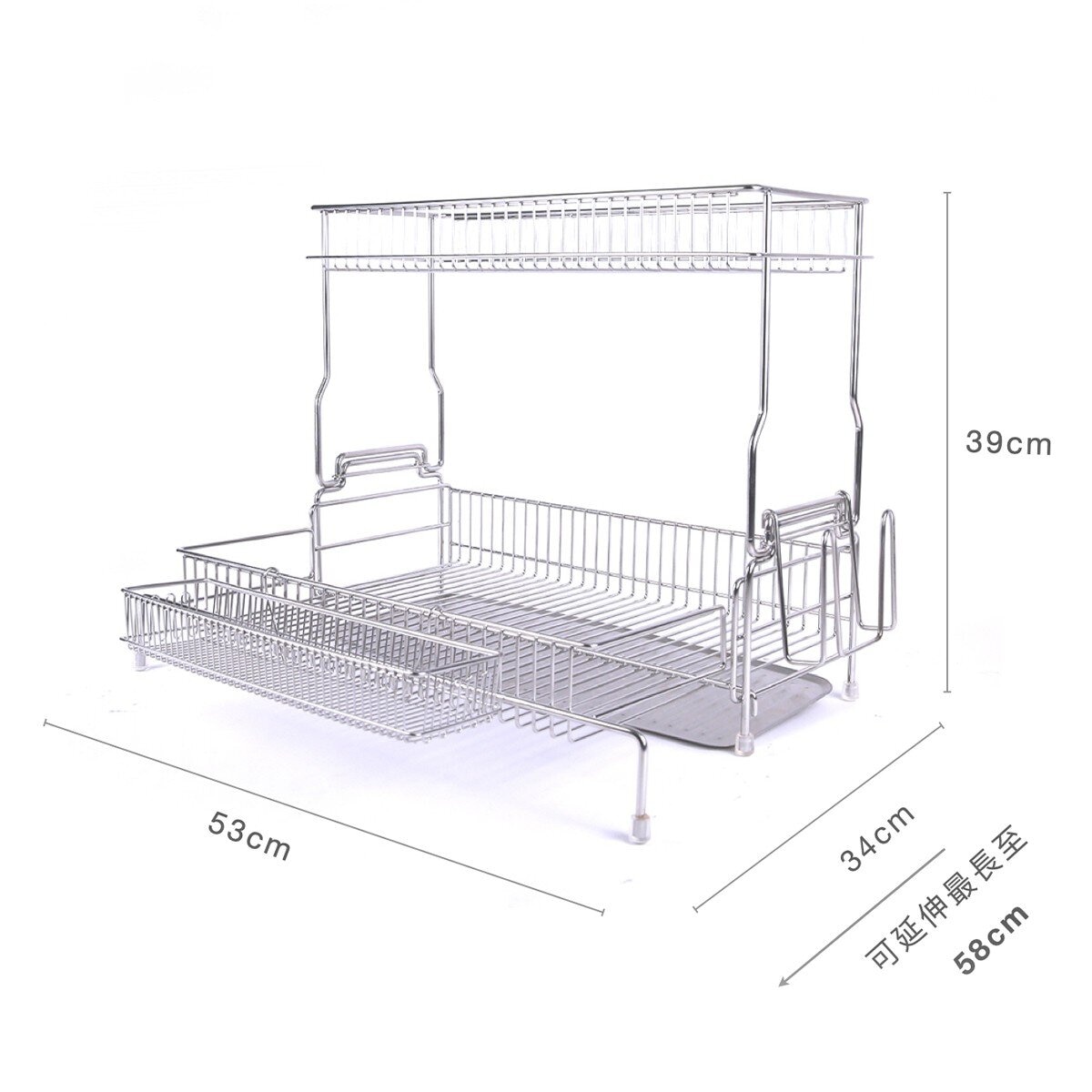 Stopia 不鏽鋼雙層餐具瀝水架