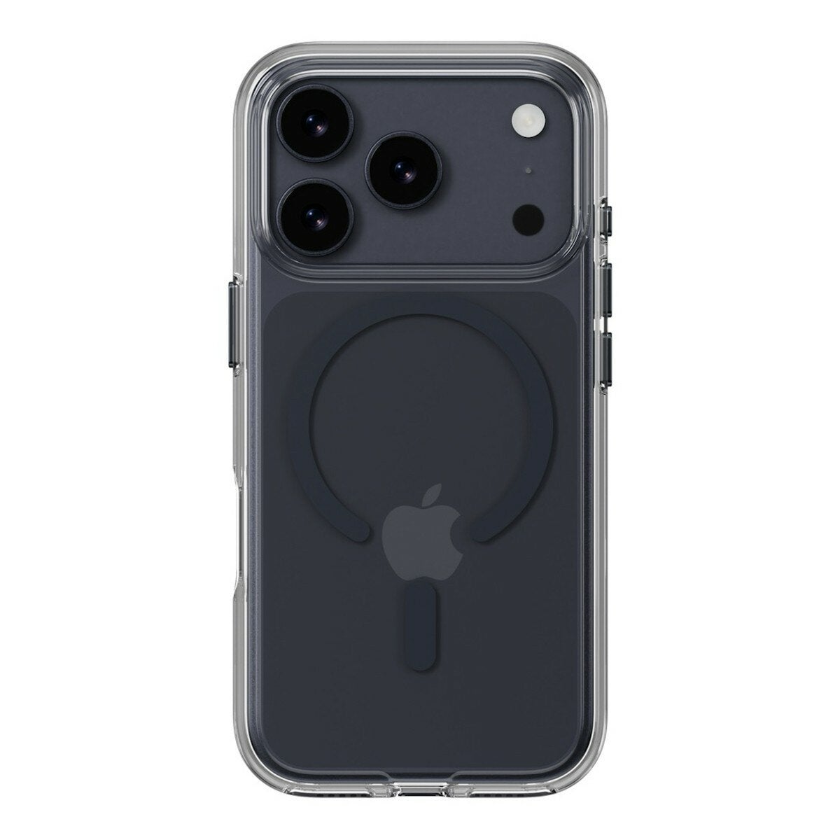 MAGEASY Bright M 不發黃軍規磁吸透明殼 iPhone 17 Pro(午夜磁圈) + 鏡頭保護貼Lenz鈦合金(午夜鈦) + Vetro 9H 鋼化玻璃保護膜
