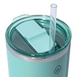 ThermoFlask 不鏽鋼保冷保溫馬克杯 含吸管 474毫升 X 2件組 紫+綠 ThermoFlask 不鏽鋼保冷保溫馬克杯 含吸管 474毫升 X 2件組 紫+綠